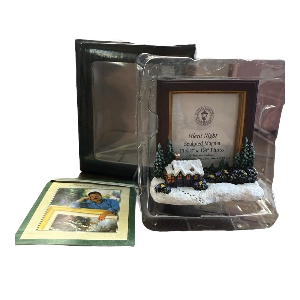 Thomas Kinkade Silent Night Magnet Photo Frame Vintage Painter of Light NIB